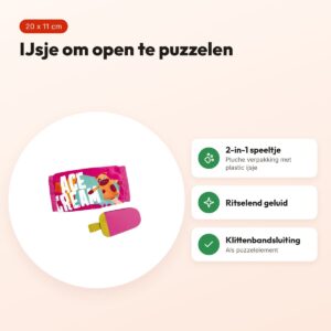 Croci hondenspeelgoed Ace Ice Cream 2-in-1 20 x 11 cm – ritselend – voordelen