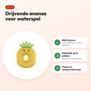 Croci hondenspeelgoed ananas drijvend 22 cm – met pieper – voordelen