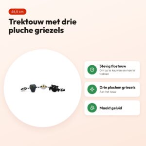 Croci hondenspeelgoed Fright RIP flostouw met pluche griezels 45,5 cm – voordelen