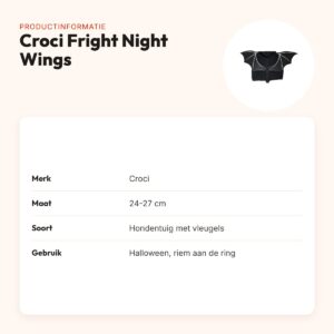 Croci hondentuig Fright Night Wings 24-27 cm – Halloween duivel – productinformatie