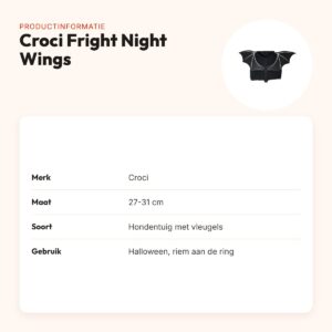 Croci hondentuig Fright Night Wings 27-31 cm – Halloween duivel – productinformatie