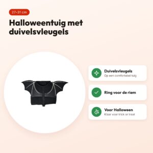 Croci hondentuig Fright Night Wings 27-31 cm – Halloween duivel – voordelen