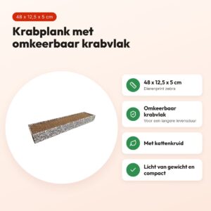 Croci krabplank Homedecor dierenprint zebra 48 x 12,5 x 5 cm – voordelen