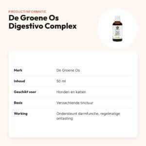 De Groene Os Digestivo Complex 50 ml – spijsvertering, hond en kat – productinformatie