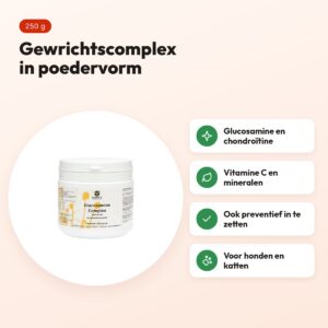 De Groene Os Glucosamine Complex 250 g – gewrichten, hond en kat – voordelen