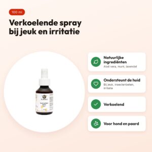 De Groene Os Huid Comfort Spray 100 ml – verkoelend, voor hond en paard – voordelen