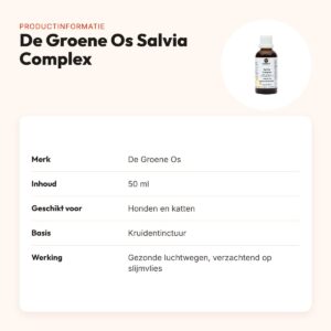 De Groene Os Salvia Complex 50 ml – luchtwegen, hond en kat – productinformatie
