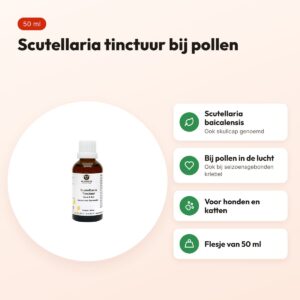 De Groene Os Scutellaria tinctuur 50 ml – supplement hond en kat – voordelen