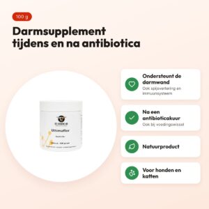 De Groene Os Ultimaflor 100 g – darmsupplement hond en kat – voordelen
