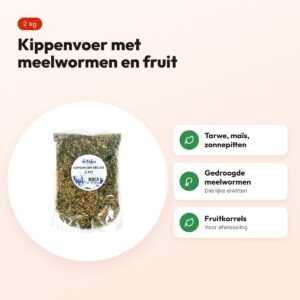De Vries kippenvoer Deluxe 2 kg – met meelwormen en fruitkorrels – voordelen