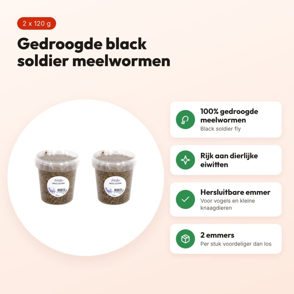 De Vries meelwormen Black Soldier Fly 120 g – multipack 2 stuks – voordelen