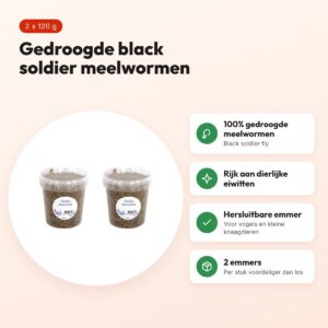 De Vries meelwormen Black Soldier Fly 120 g – multipack 2 stuks – voordelen
