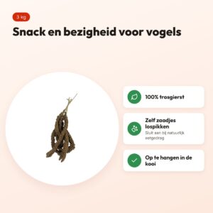 De Vries snoep trosgierst 3 kg – voor parkieten en tropische vogels – voordelen