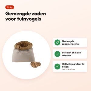 De Vries strooivoer voor vogels 20 kg – gemengde zaadmengeling – voordelen