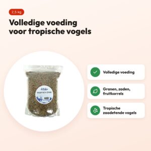 De Vries tropisch zaad 2,5 kg – met fruitkorrels – voordelen