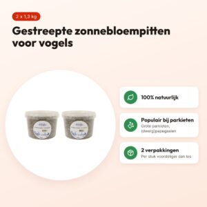 De Vries zonnebloempitten gestreept 1,3 kg – vogelvoer, multipack 2 stuks – voordelen