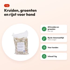 Dierendrogist Back to Nature kruiden/groenten/rijst 1 kg – hond – voordelen
