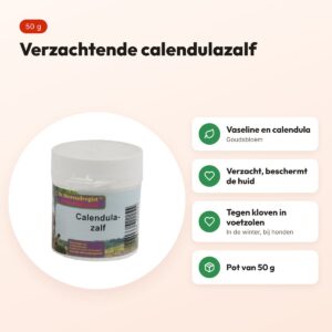 Dierendrogist calendula zalf 50 g – verzachtend, op basis van goudsbloem – voordelen