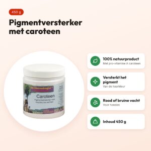Dierendrogist caroteen pigmentversterker 450 g – rood/bruine vachten – voordelen
