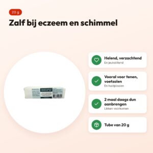 Dierendrogist Dermatos eczeem en schimmelzalf 20 g – jeukstillend – voordelen