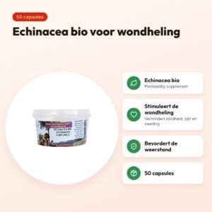 Dierendrogist echinacea bio capsules 50 stuks – honden en katten – voordelen