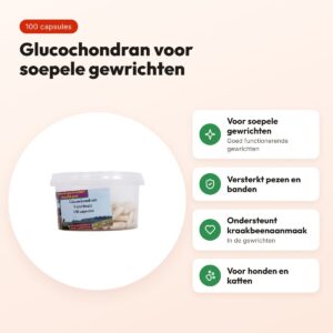 Dierendrogist Glucochondran capsules 100 stuks – gewrichten, hond en kat – voordelen