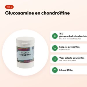 Dierendrogist Glucochondran diervoeder 250 g – glucosamine en chondroïtine – voordelen