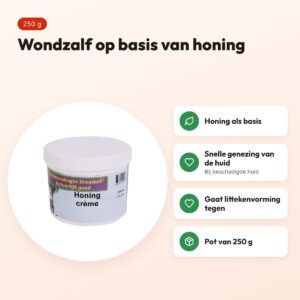 Dierendrogist honingcrème 250 g – wondzalf op basis van honing – voordelen