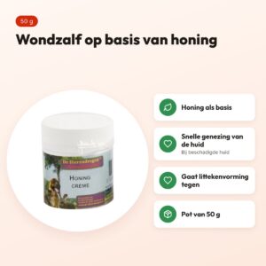 Dierendrogist honingcrème 50 g – wondzalf op basis van honing – voordelen