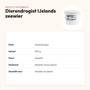 Dierendrogist IJslands zeewier 500 g – mineralen en vitaminen – productinformatie