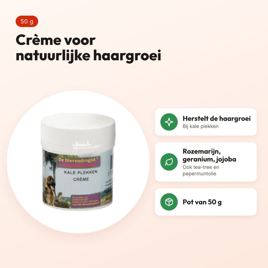 Dierendrogist kale plekken crème met rozemarijn 50 g – voordelen