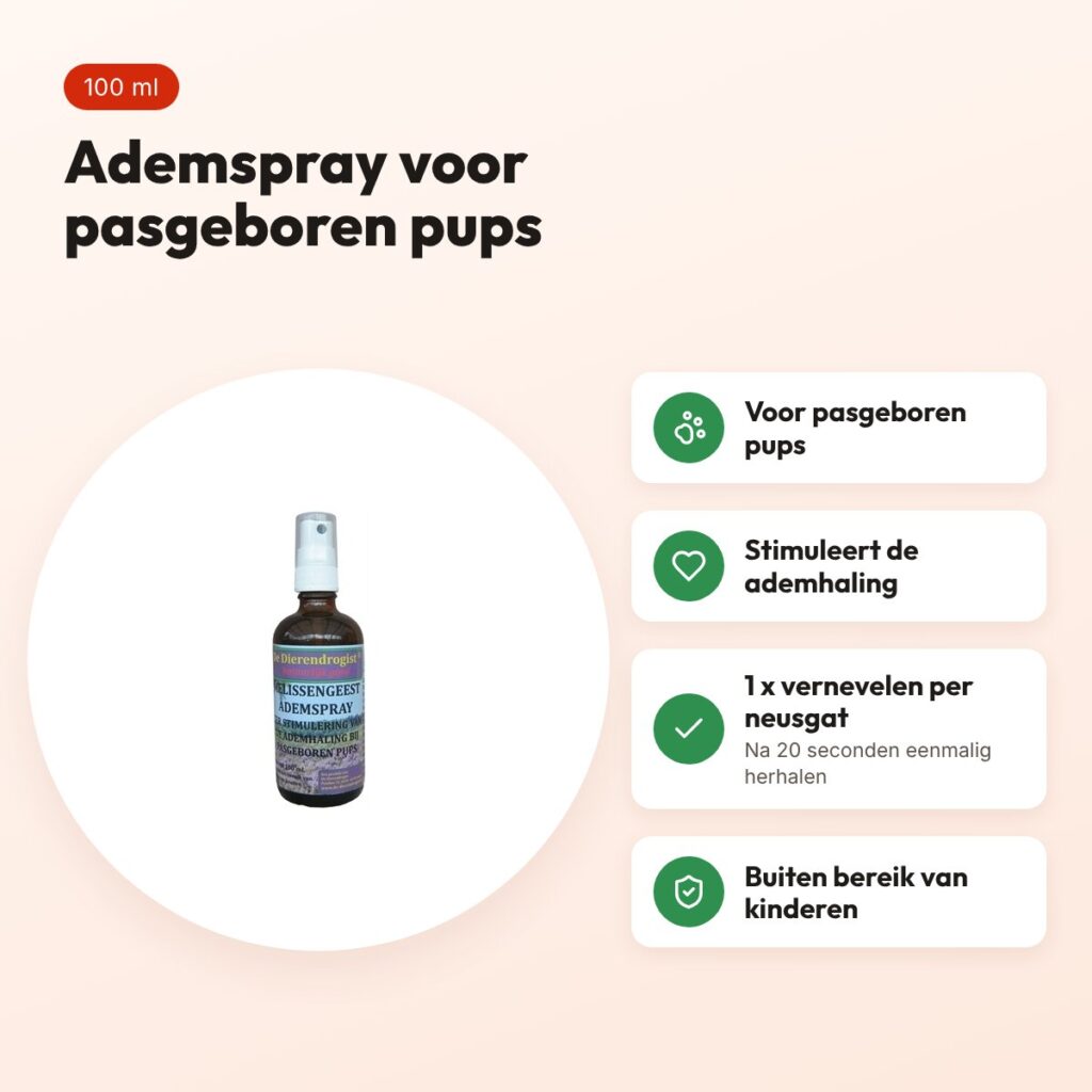 Dierendrogist melissengeest ademspray pup 100 ml – voordelen