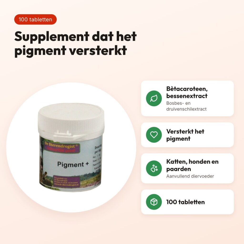 Dierendrogist Pigment Plus 100 tabletten – voedingssupplement – voordelen