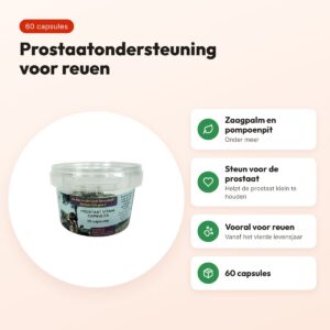 Dierendrogist Prostaat Vitaal capsules 60 stuks – voor reuen – voordelen