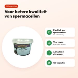 Dierendrogist sperma optimaliseren capsules 150 stuks – reuen – voordelen