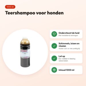 Dierendrogist teershampoo hond 1000 ml – voordelen