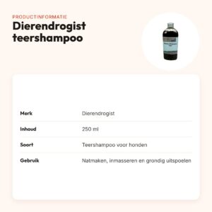Dierendrogist teershampoo hond 250 ml – productinformatie