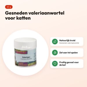 Dierendrogist valeriaan 40 g – gesneden valeriaanwortel voor katten – voordelen