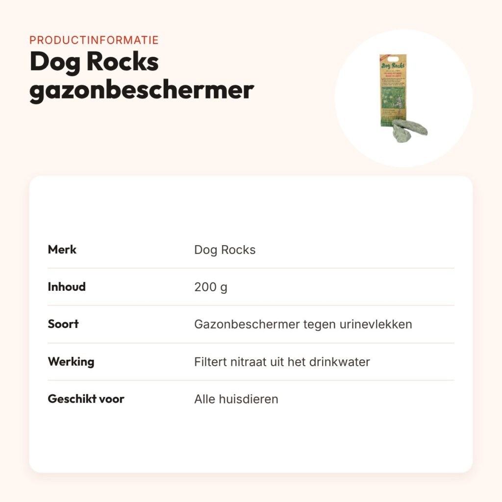 Dog Rocks 200 g – natuurlijke gazonbeschermer tegen urinevlekken – productinformatie