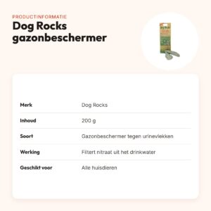 Dog Rocks 200 g – natuurlijke gazonbeschermer tegen urinevlekken – productinformatie