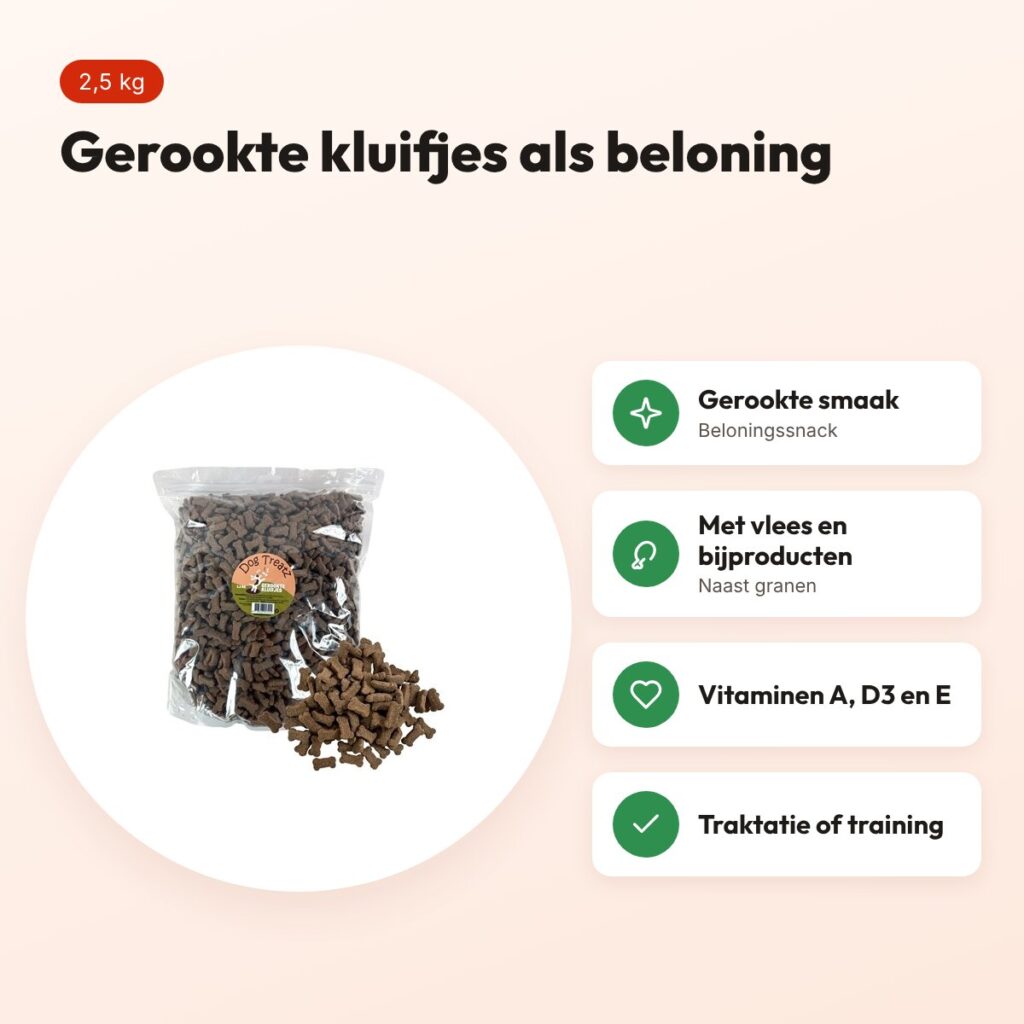 Dog Treatz gerookte kluifjes 2,5 kg – beloningssnack met gerookte smaak – voordelen