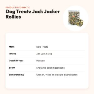 Dog Treatz Jack Jacker Rollies 2,5 kg – kleurrijke, krokante hondensnacks – productinformatie