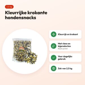 Dog Treatz Jack Jacker Rollies 2,5 kg – kleurrijke, krokante hondensnacks – voordelen