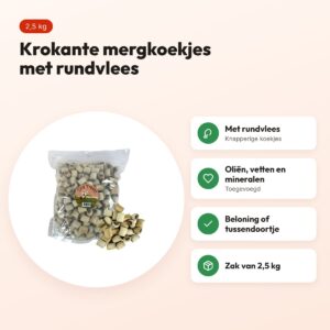 Dog Treatz mergkoekjes 2,5 kg – krokante hondensnacks met rundvlees – voordelen