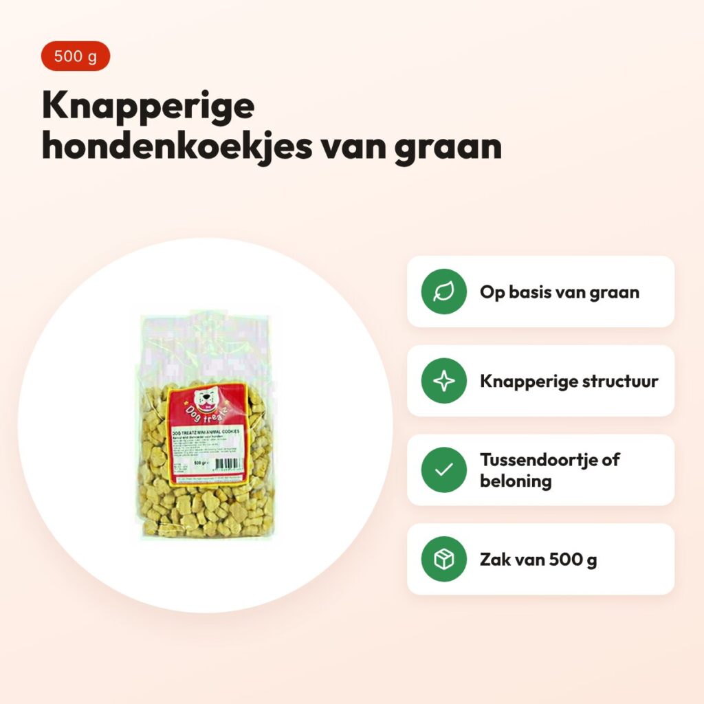 Dog Treatz Mini Animal Cookies 500 g – knapperige hondenkoekjes – voordelen