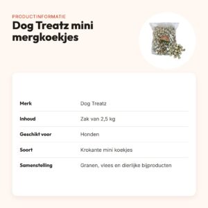 Dog Treatz mini mergkoekjes 2,5 kg – krokante hondensnacks – productinformatie
