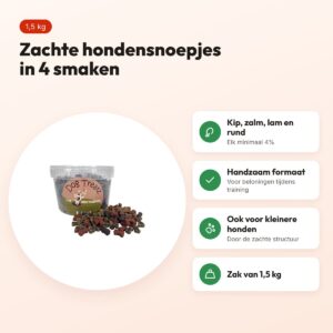 Dog Treatz Mix Trainers zachte hondensnoepjes 1,5 kg – voordelen