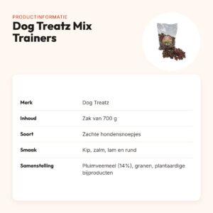 Dog Treatz Mix Trainers zachte hondensnoepjes 700 g – productinformatie