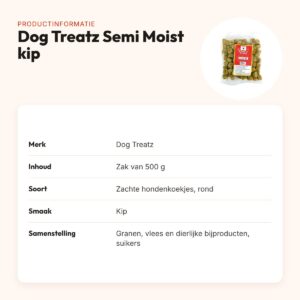 Dog Treatz Semi Moist kip 500 g – zachte, ronde hondenkoekjes – productinformatie