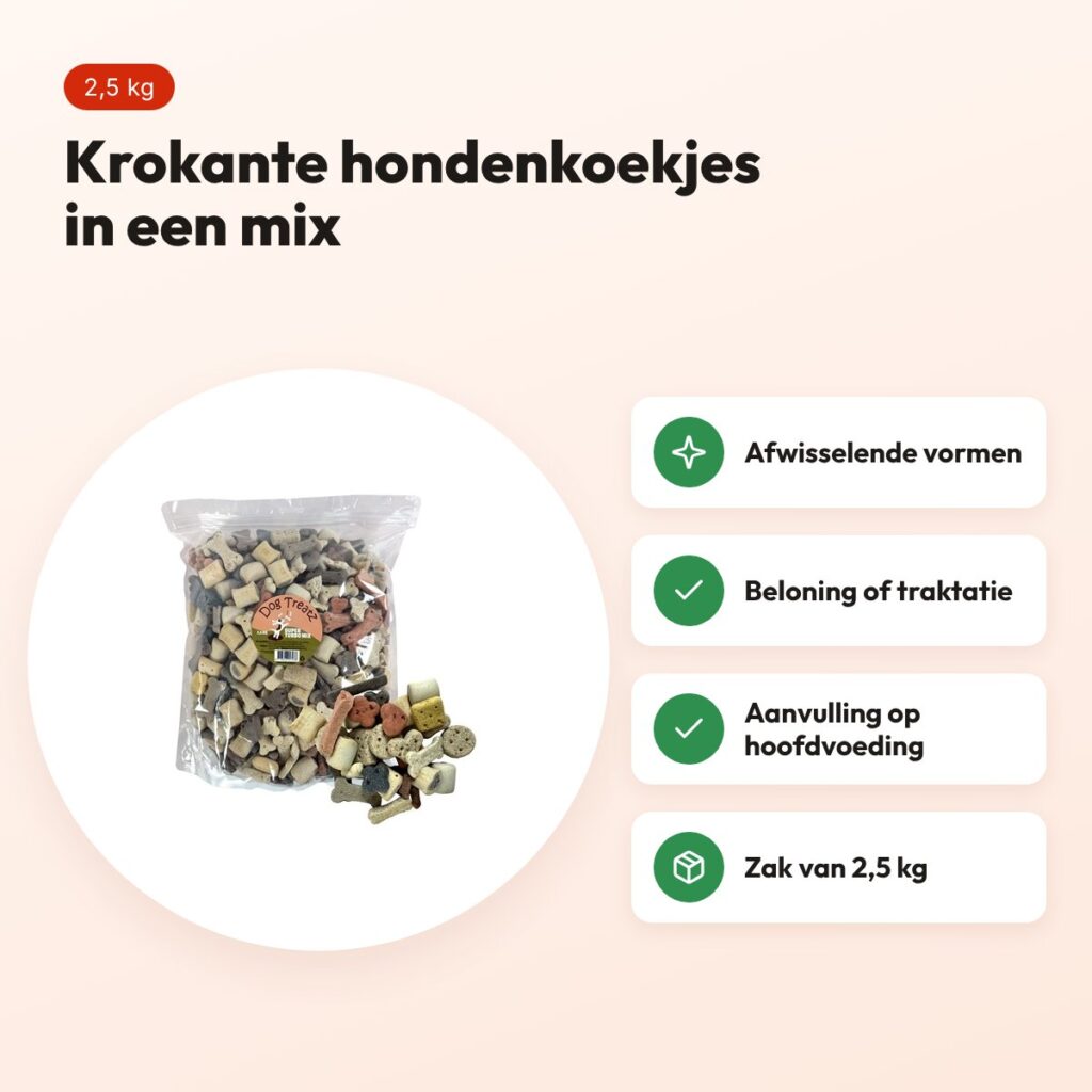 Dog Treatz Super Turbo Mix 2,5 kg – krokante hondenkoekjes – voordelen